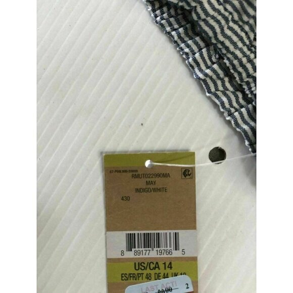 Rachel Rachel Roy Womens Blue Ruched Off-The-Shoulder Crop Top Shirt Size 14 - Picture 10 of 10